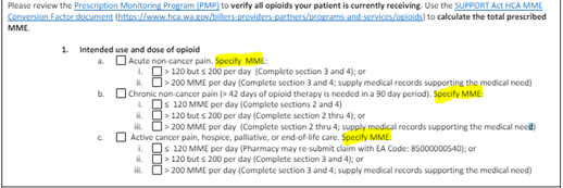 OPIOID Attestation form