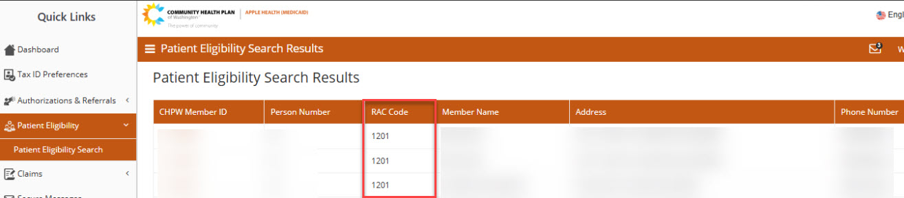 RAC Code